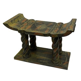 Hand-crafted Ashanti 'Nkyim' Stool (Ghana)