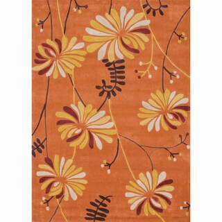 Hand-tufted Chalice Orange Rug (2' x 3'9)