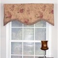 Doreen Earth Ruffled Cornice Valance