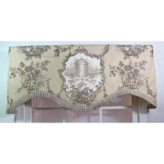 Garden Toile Cafe Ruffled Cornice Valance