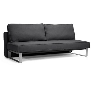 Baxton Studio Dark Grey Linen Sofa Bed