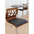 Folia Walnut Wood Adjustable Barstool