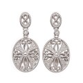 Sterling Silver 1/6ct TDW Diamond Vintage-inspired Earrings (H-I, I2-I3)
