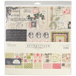 Authentique Festive Collection 12x12-inch Paper Kit