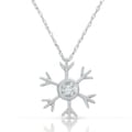 10k White Gold Diamond Snowflake Pendant