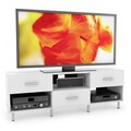 Sonax Sedona 60-inch Staggered Frost White 3-drawer TV/ Component Bench