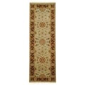 Hand-knotted Oriental Ice Blue Wool Runner Rug (2'6 x 12')
