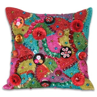 Marlo Lorenz Brielle Beaded 12x12-inch Pillow