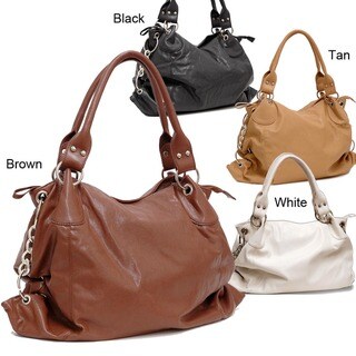 Dasein Metal Chain Accent Shoulder Bag