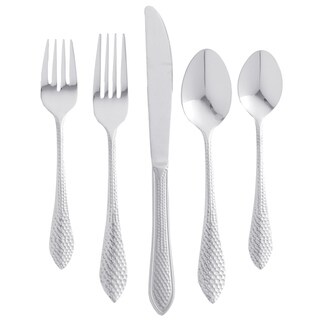 At Home By O 'Modern Hammer' 77-piece Flatware Set