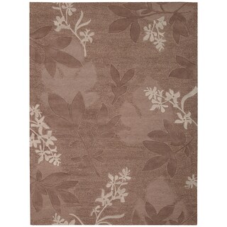 Hand-tufted Skyland Coco All Over Leaf Rug