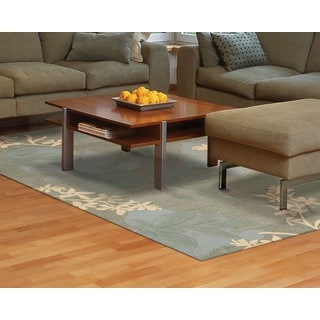 Hand-tufted Skyland Sage All Over Leaf Rug