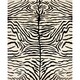 Handmade Zebra Ivory Black Wool Rug (9' x 12')