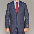 Giorgio Fiorelli Men's Blue Striped 2-button Suit
