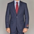 Giorgio Fiorelli Men's Navy Blue Pinstripe 2-button Suit