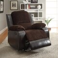 Arbor Chocolate Brown Corduroy Two-Tone Recliner Chair