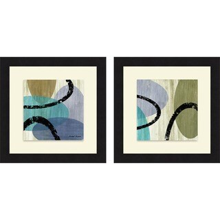 Michael Marcon 'Elastic Blue III & IV' Framed Print