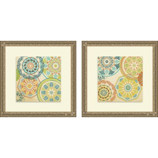 Sd Graphics Studio 'Spirographics Square I & II' Framed Print