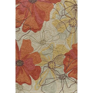 See Reviews Hand-tufted Copia Blossom Multi Polyester Rug