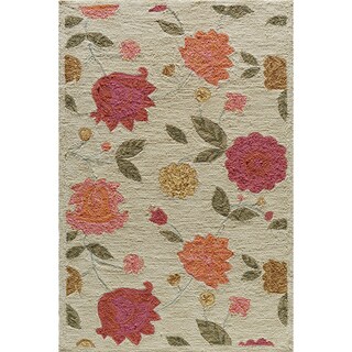 Hand-tufted Copia Garden Beige Polyester Rug