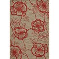 Hand-tufted Copia Flower Beige Polyester Rug