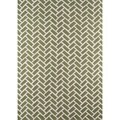 Hand-hooked Cozumel Tile Green Polyester Rug