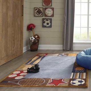 Momeni Lil Mo Sports Blue Rug