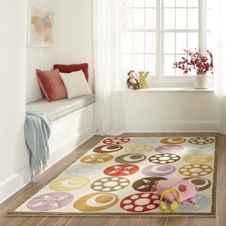 Hand-tufted Momeni Lil Mo Candy Dots Ivory Rug