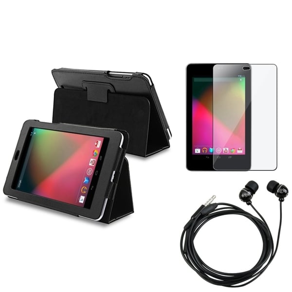 BasAcc Black Case/ Screen Protector/ Headset for Google Nexus 7