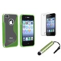 BasAcc Green Case/ Screen Protector/ Stylus for Apple iPhone 4/ 4S