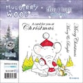 Mullberry Wood EZMount Cling Stamp Set 4-3/4"X4-3/4"-Merry & Bright