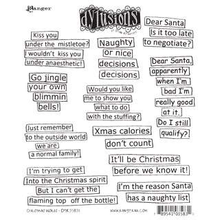 Dyan Reaveley's Dylusions Cling Stamp Collection-Christmas Words