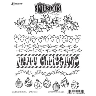 Dyan Reaveley's Dylusions Cling Stamp Collection-Christmas Borders