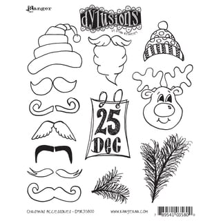 Dyan Reaveley's Dylusions Cling Stamp Collection-Christmas Accessories