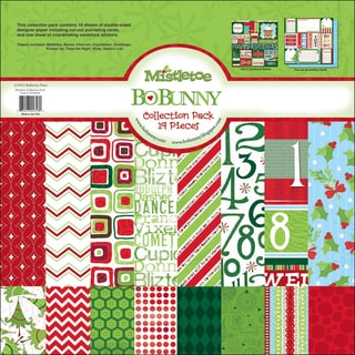 Mistletoe Collection Pack 12"X12"-18 Double-Sided Papers + Sticker Sheet