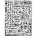 Stampendous Halloween Cling Rubber Stamp-Autumn Words