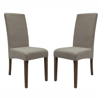 Casual Living Weathered Vintage French Upholstered Linen Dining Chairs (Set of 2)