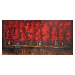 Low Price Lecavalier 'The Ruby Forest' Hand-painted Canvas Art