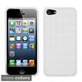 BasAcc White Checker TPU Rubber Skin Case for Apple iPhone 5