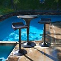 Woven Wicker Barstools and Bar Table Set
