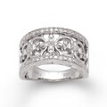 Sterling Silver 1/3ct TDW Diamond Vintage-inspired Ring