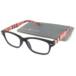 Gabriel+Simone Readers Women's Jardin Black Rectangular Reading Glasses