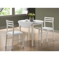 White 3-piece Dining Set Drop Leaf Table