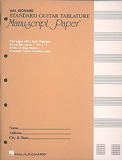 Guitar Tablature Manuscript Paper - Standard (Paperback)