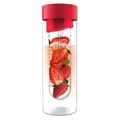 Flavour It Glass Water Bottle with Fruit Infuser, 2-Pack (Red/Red)