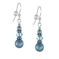 Jewelry by Dawn Blue Triple Bead Earrings