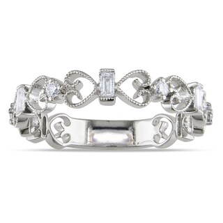 Miadora 18k White Gold 1/4ct TDW Diamond Ring (G-H, SI1-SI2)