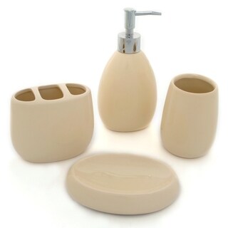 Waverly Sand Ceramic 4-piece Bath Set