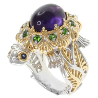 Michael Valitutti Two-tone Amethyst Turtle Ring