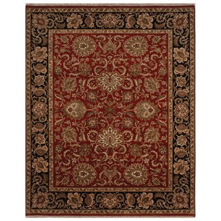 Hand-knotted Oriental Red Wool Area Rug (12' x 15')